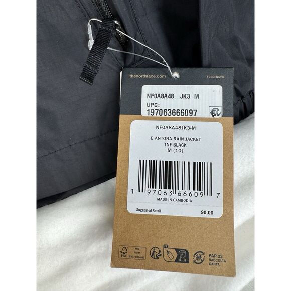 The North Face Boys’ Antora Rain Jacket Black NWT Medium - 10 - Picture 3 of 5